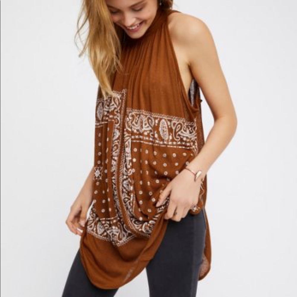 Free People Rust Romantics Good Vibes Tunic sz S